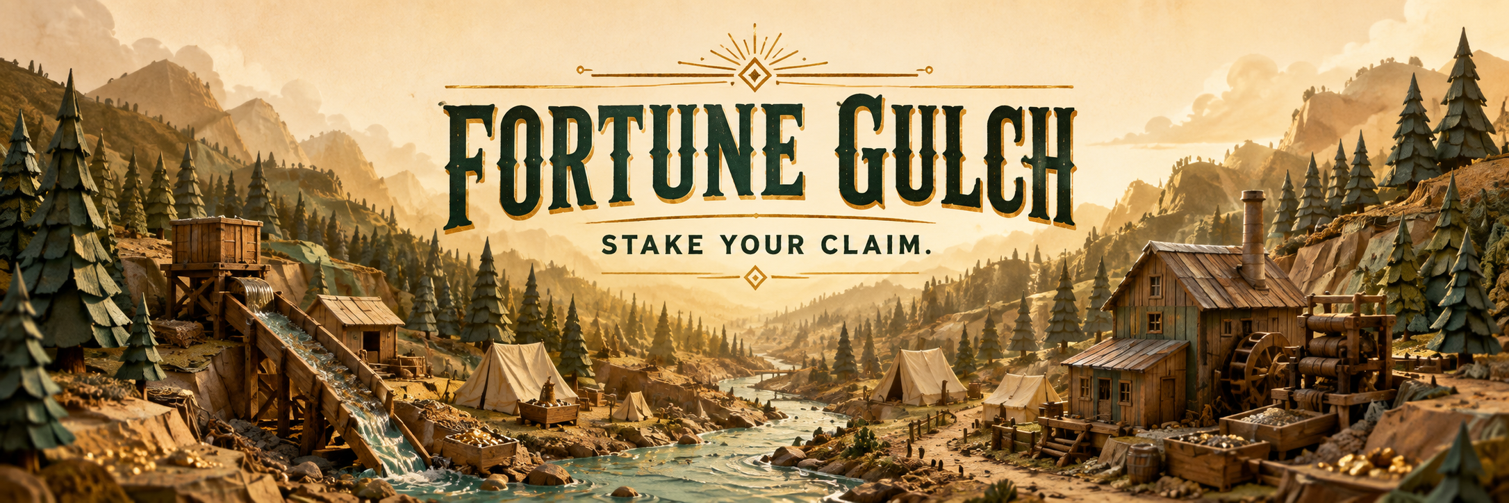 Fortune Gulch gold-rush valley X header